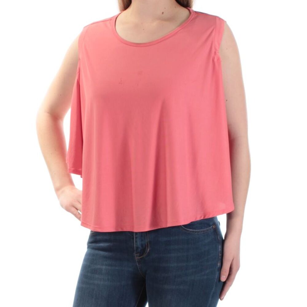 NWT CATHERINE Womens Coral Sleeveless Scoop Neck Top Size: S